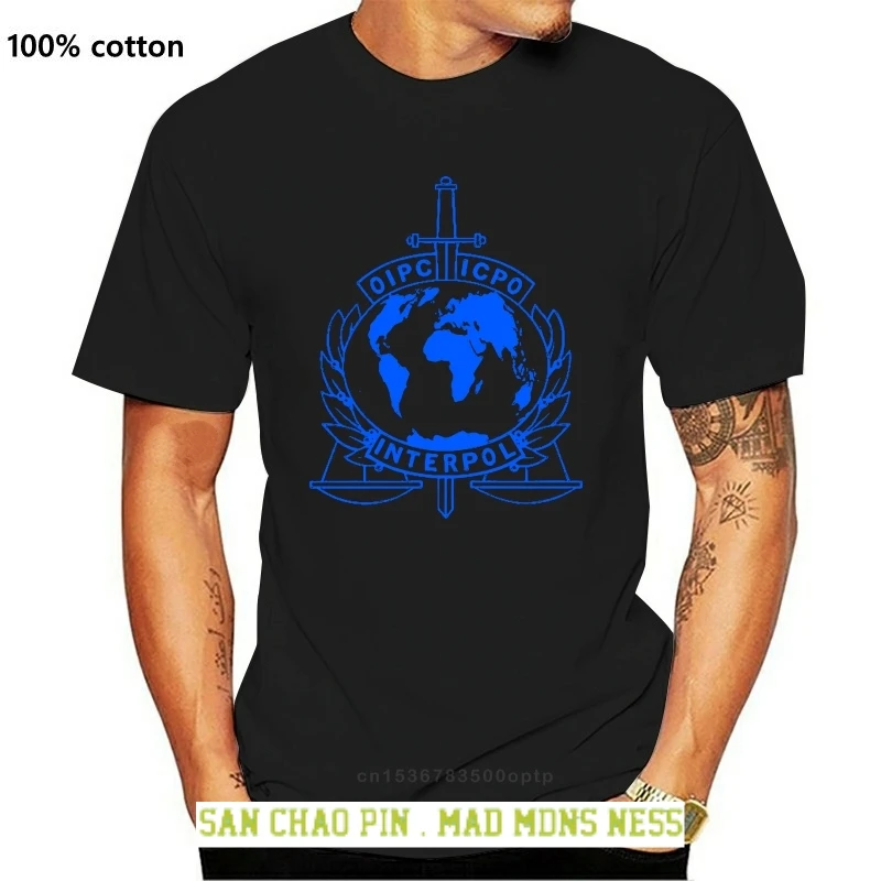 

INTERPOL Polices OICP ICPO anti terrorist terrorism symbol logo t-shirt mens t shirts fashion 2019