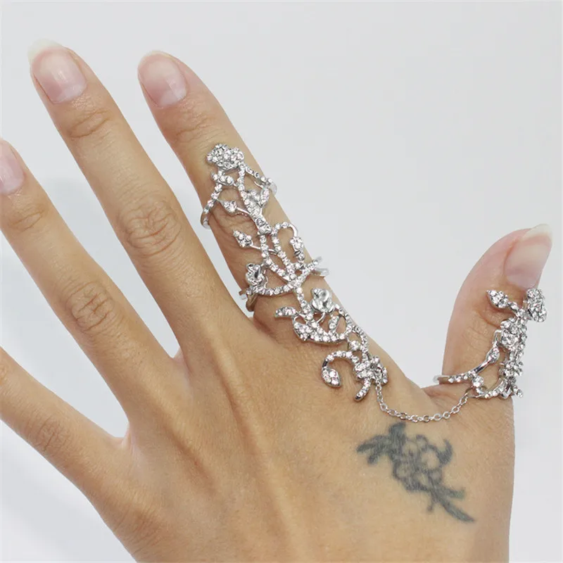 1 шт. Для ЖЕНЩИН ШИК сплав + стразы блестящая с украшением в виде кристаллов кольцо