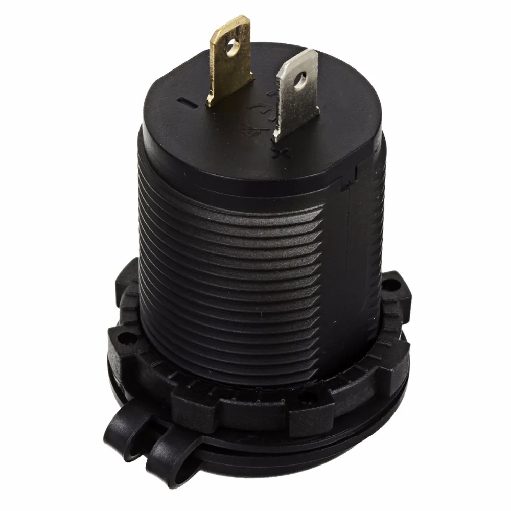 DIY водонепроницаемый двойной USB Автомобильное зарядное устройство адаптер 2.1A 1A