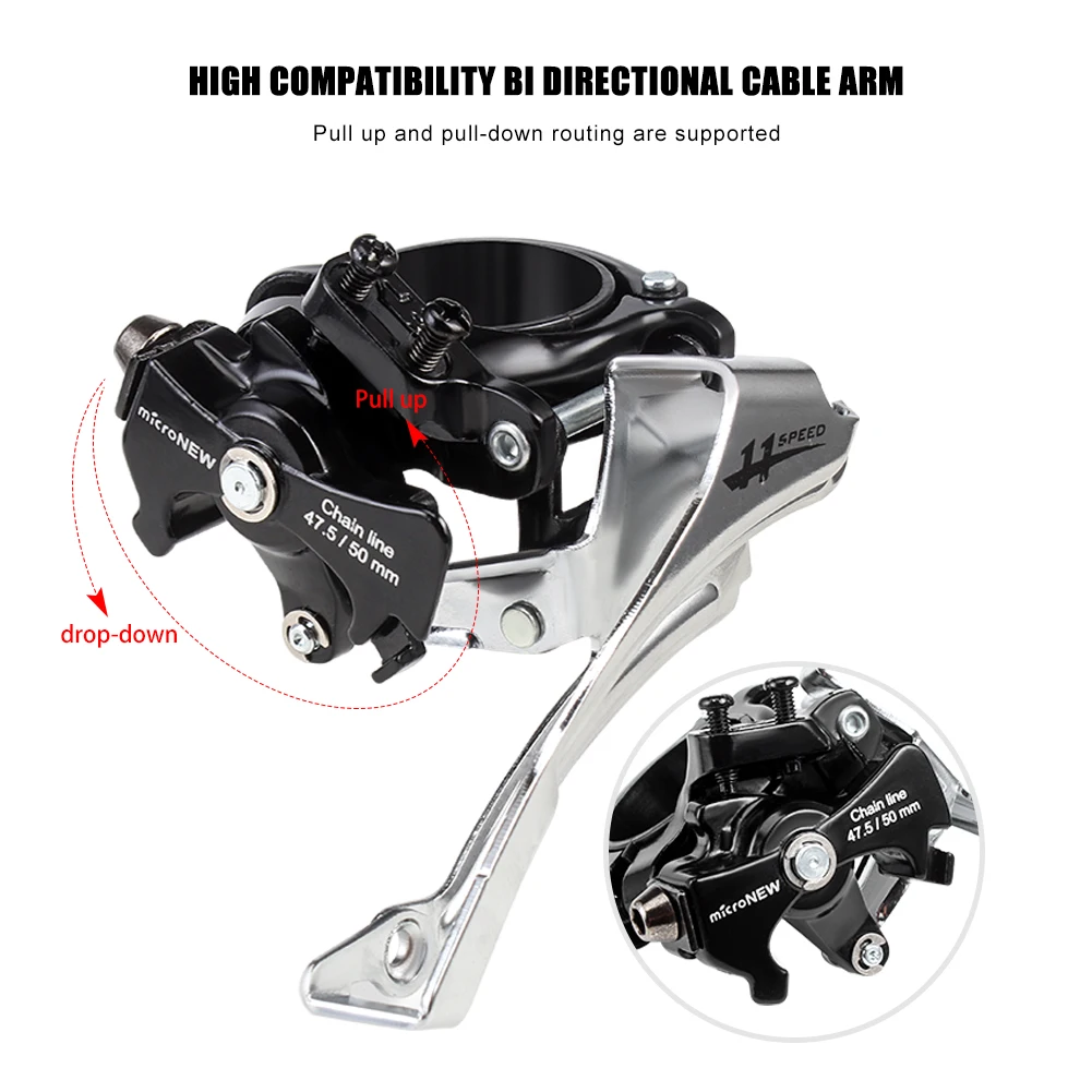 Велосипедный задний переключатель передач передний рычаг переключения 7/8/9/10/11