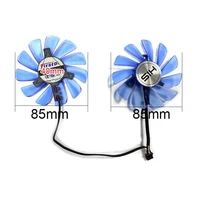 2pcs brand new graphics card cooling fan 85mm 4pin fdc10h12s9 c suitable for his rx 470 iceq x2 turbo 4gb rx 470 iceq x2 oc 4gb