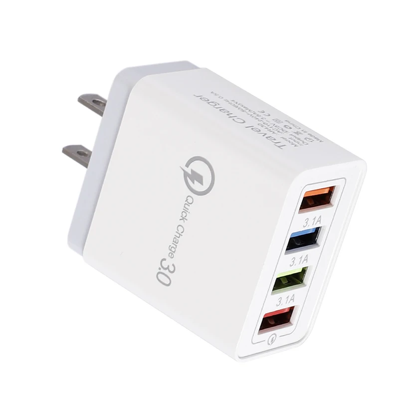 QC 3 0 настенное зарядное устройство для быстрой зарядки 4 порта usb хаб адаптеры