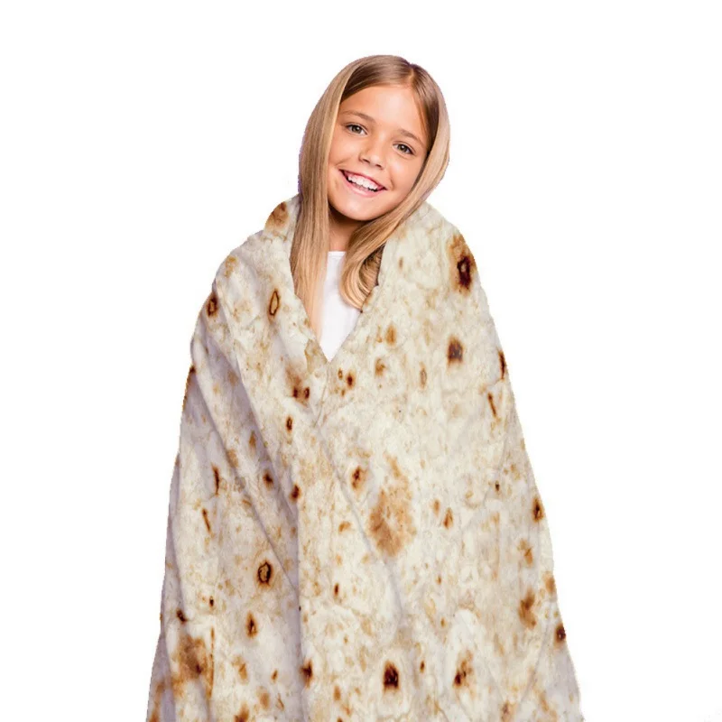 Soft Flannel Wrap Novelty Throw Blanket Adults Babies And Children Round Blanket