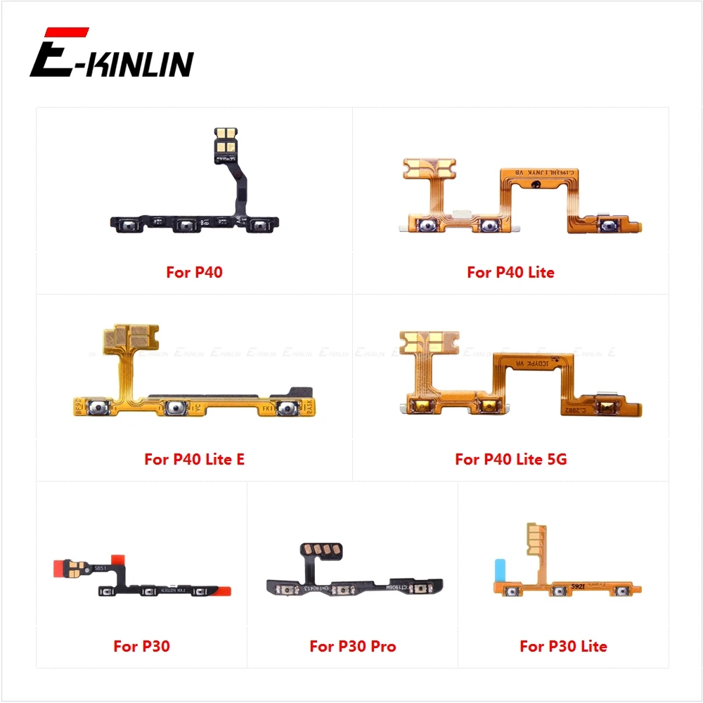 10 шт./лот кнопка включения питания выключения гибкий кабель лента для HuaWei P40 Lite E 5G