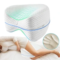 pregnancy body memory foam pillow orthopedic knee leg wedge pillow cushion for side sleeper sciatica relief or pillowcase