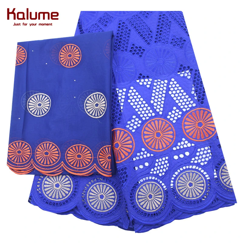 

Kalume 2020 Black Nigerian Swiss Cotton Lace Fabric Headcloth African Swiss Cotton Lace With Stones For Daily Dress Party F2072