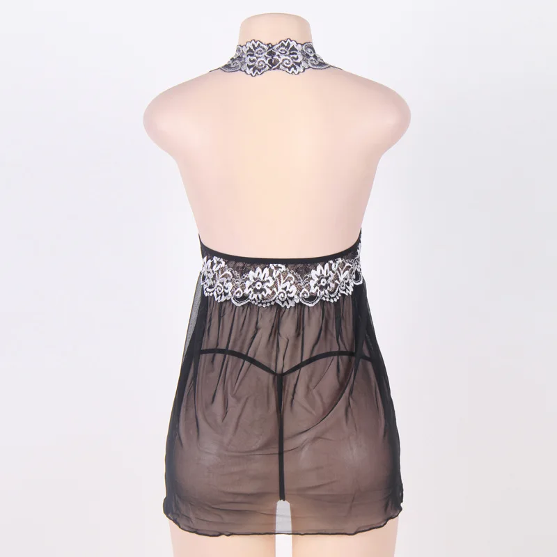 

Pluss Ize M-5XL Nightie Women Sexy Nightwear Womens Nightgown Sleepwear Lace Night Dress Plus Size Lingerie Dress Female