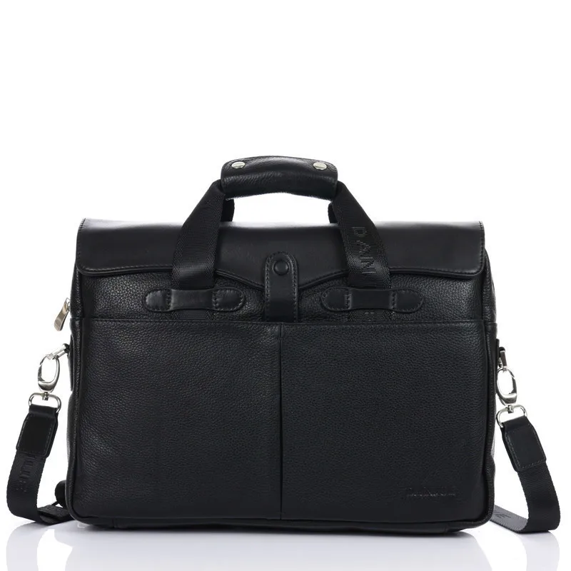 Vintage Genuine Leather Bag Men Briefcase Laptop Bolsas Brand Handbags Shoulder Bags Business Leather Sac Men Travel Bags
