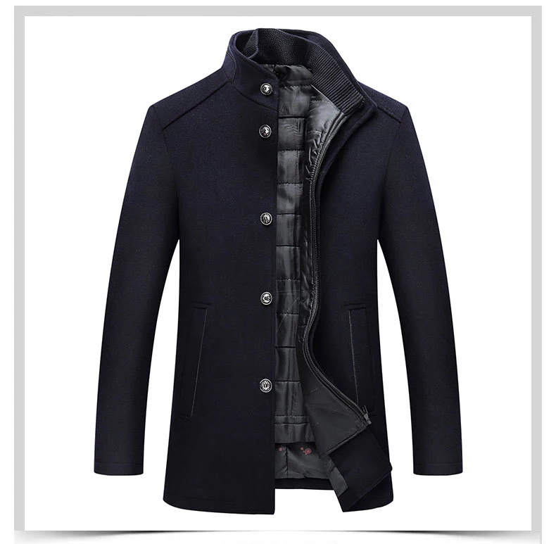 Mwxsd осенне-зимняя мужская куртка из шерсти с жилетом Мужская теплая шерстяная