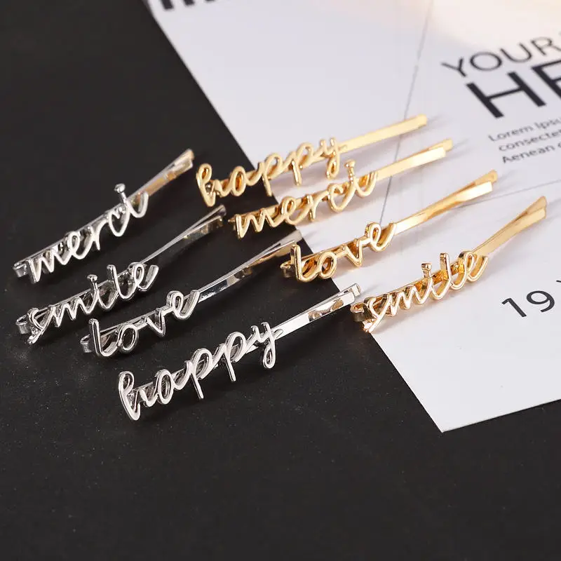 1 шт. заколка для волос с 4 надписями|Шпильки и заколки волос| |