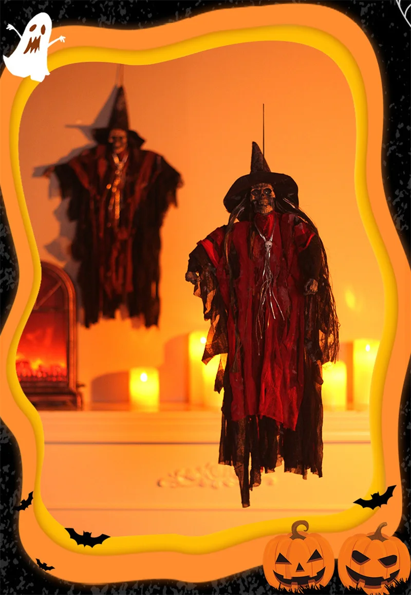 

Halloween Skull Horror Props Decoration Party Stuff Wizard Haunted House Hotel Secret Room Funny Scary Spooky Pendant Hot Sale21