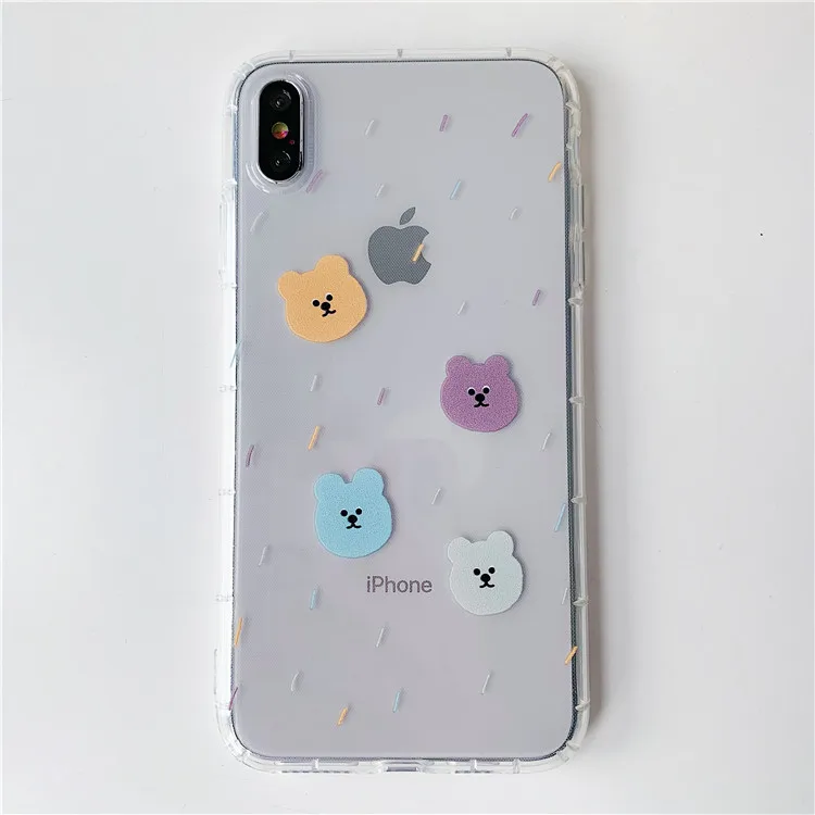 4 Niceking для iPhone 6, 6s, 7, 8 Plus, X, XR, XS Max, чехол с милым мультяшным медведем, Кроликом, мягкий ТПУ чехол для телефона, для iPhone 11 Pro, Max, чехол - Цвет: 4