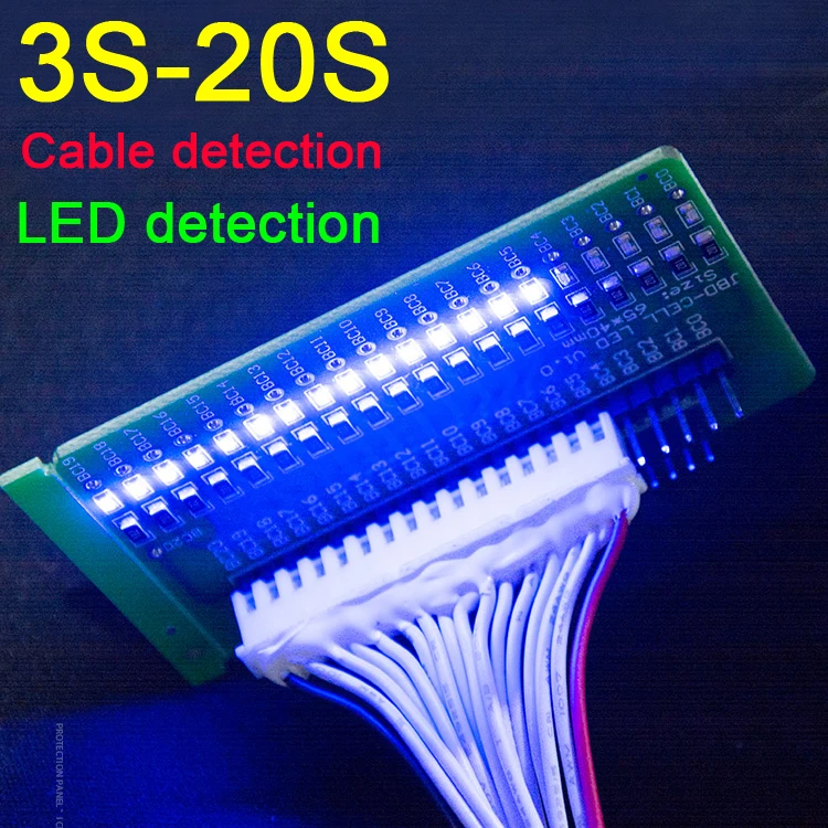 

3S -17S Li-ion Lithium Battery protection board Line Tester LED Detection 4s 5s 6s 7s 8s 9s 10s 11s 12s 13s 14s 15s 16s Cells