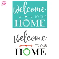 she love welcome home pattern silk screen stencil ahesive mesh transfers couture craft for diy pillow t shirts fabric home decor