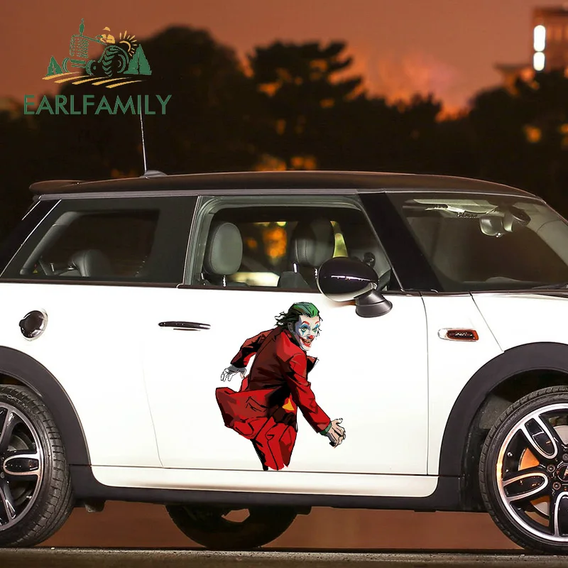 

EARLFAMILY 43 см для забавного Джокера, графика, Стайлинг автомобиля, автомобильные наклейки, водонепроницаемые наклейки JDM VAN, виниловые автомоби...