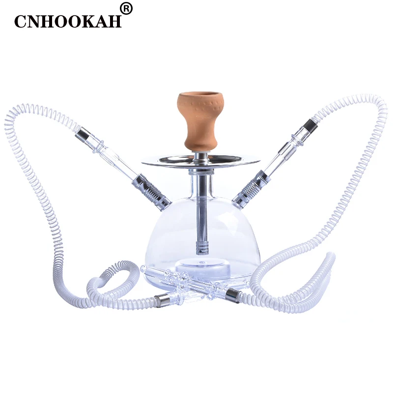 

Кальян CNHOOKAH, 7 цветов светодиодный светильник ная основа, одинарный двойной корневой пластик, трубка-кальян акриловая основа, арабский каль...