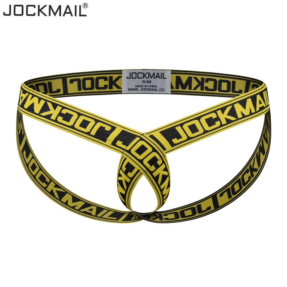 Трусы-стринги JOCKMAIL мужские пикантные трусы-джоки стринги с мешочком эластичное