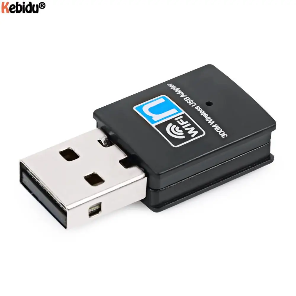 Kebidu высокоскоростной 2 4G мини Wi-Fi адаптер USB2.0 WiFi приемник 300 Мбит/с сетевая карта
