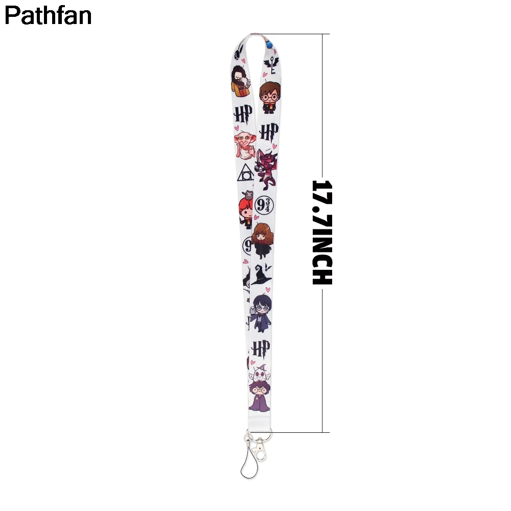 

20pcs/lot A3993 Patchfan Cartoon Magic School Strap Neck Lanyards for Mobile Phone Badge Holder Key