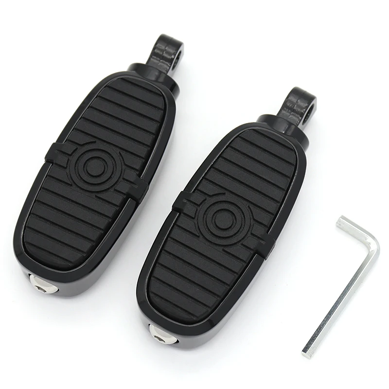 

10mm Motorcycle Highway FootPegs Foot pegs Footrest Pedals Compatible with Harley Touring Softail Dyna Honda Suzuki