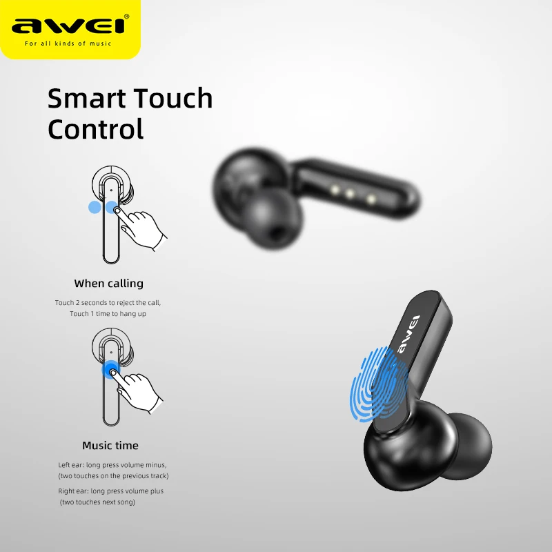 AWEI T10C 2020 последняя версия игры TWS 5 0 IPX4 Bluetooth настоящие беспроводные наушники