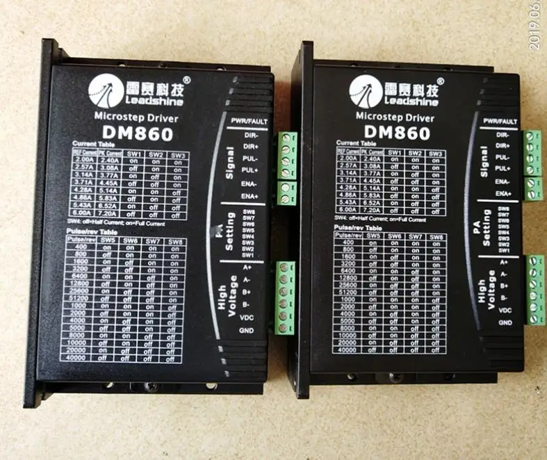 

1 Piece Leadshine DM860 2-Phase 32-Bit DSP Digital Stepper Drive of 20 to 80 VDC Voltage and 2.4 - 7.2A Output Current