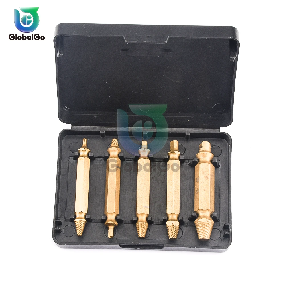 

4/5/6 PCS Damaged Screw Extractor Drill Bit Set Stripped Broken Screw Bolt Remover Extractor Easily Take Out Demolition Tools