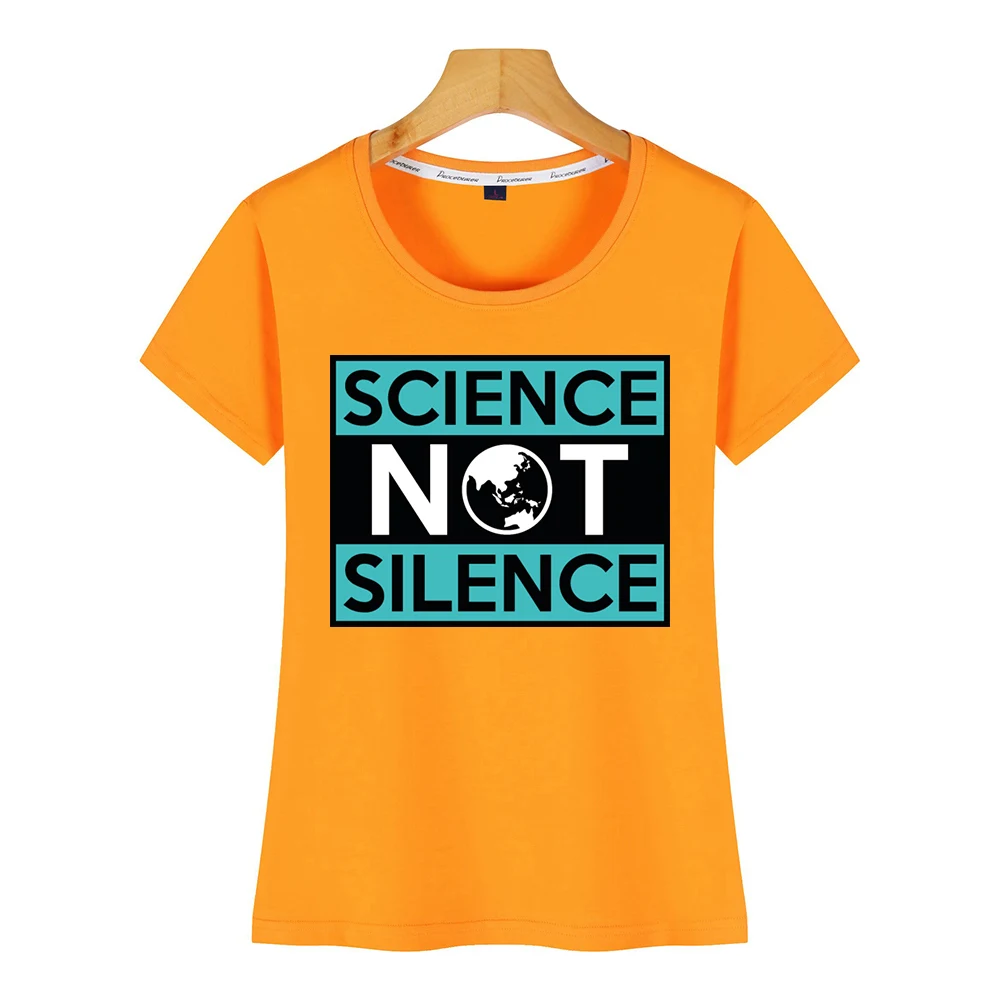 Женская Винтажная футболка в стиле хип-хоп science not silence | одежда
