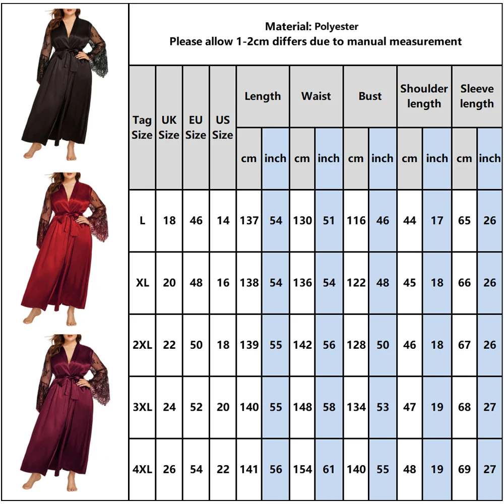 Сексуальное эротическое платье размера плюс 5XL с длинным рукавом и глубоким