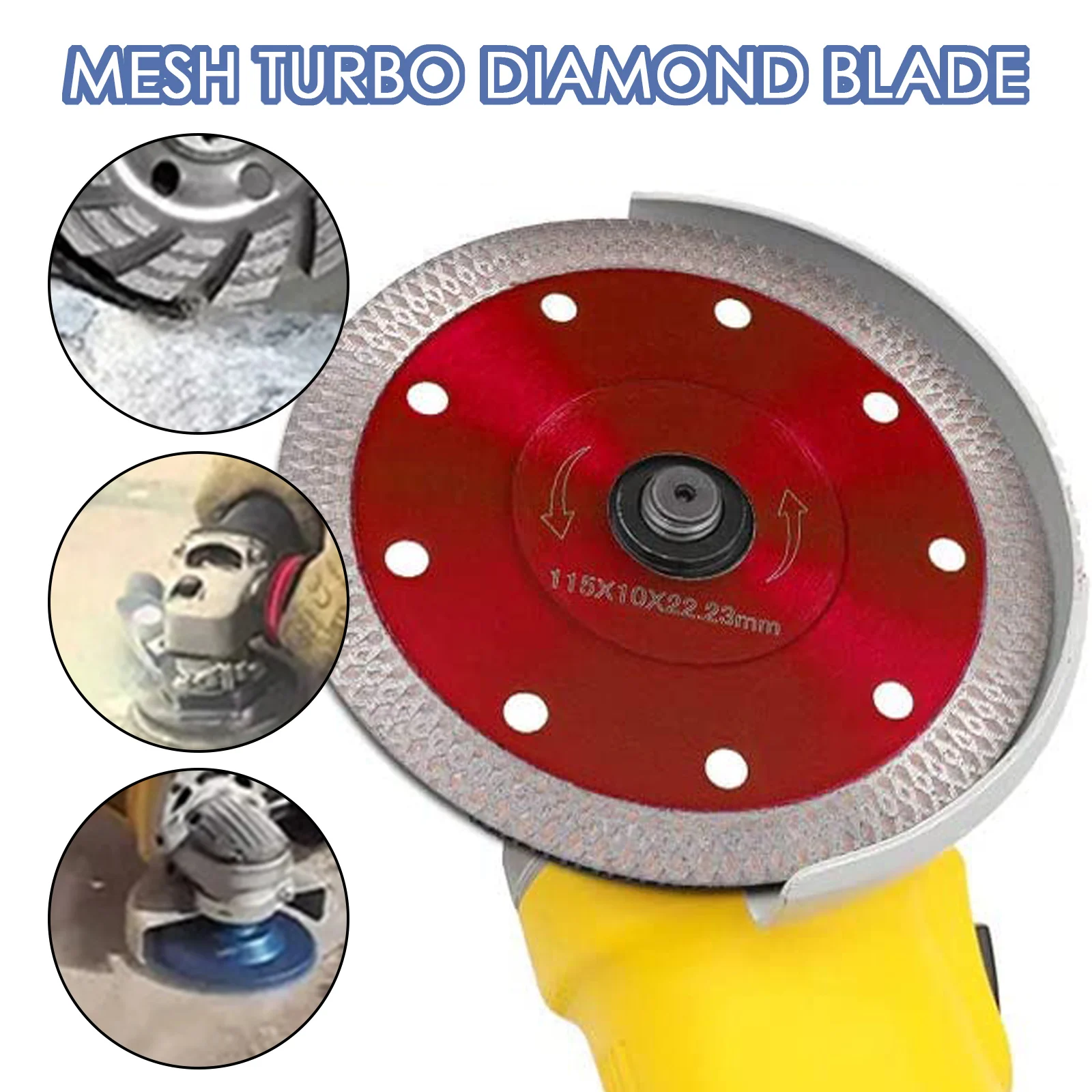 

Алмазное лезвие для пилы, режущий диск 115 мм, 4,5 дюйма, сверхтонкий фарфоровый резак, пильные лезвия, угловая шлифовальная машина, диск для ре...