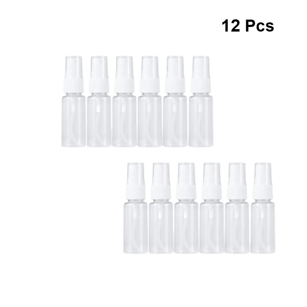 

12Pcs 20ml Transparent Spray Bottle Makeup Perfume Bottles Press Pump Bottle Subpackaging Travel Bottles