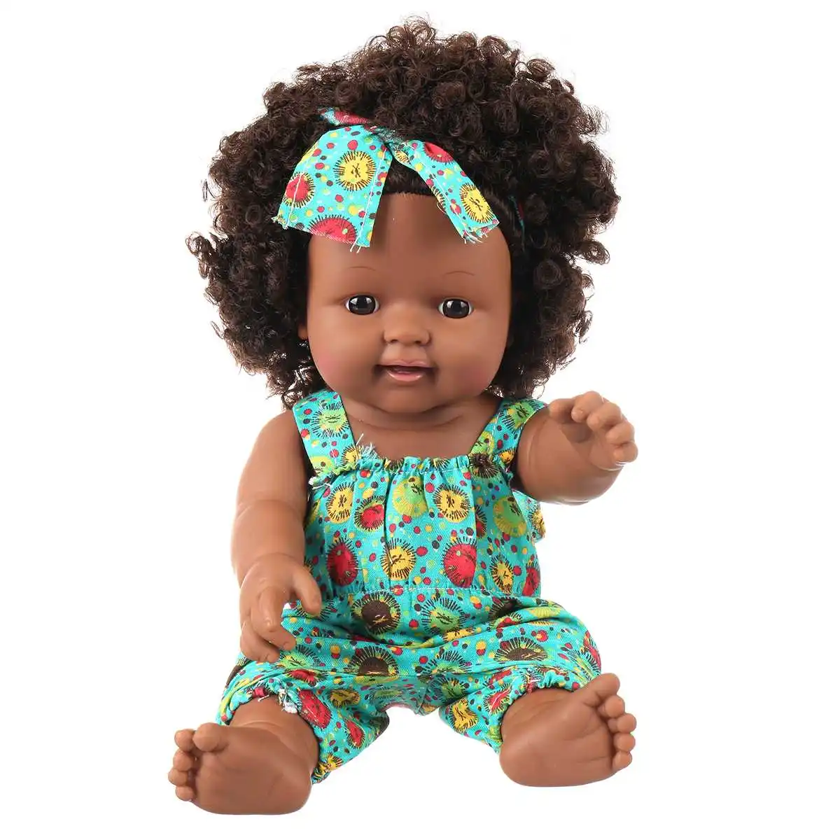 

28cm Black Baby Doll African Girl Doll for Kids Girl Age 4-7 Years Fashion Play Doll 11inch for Birthday Christmas Gift
