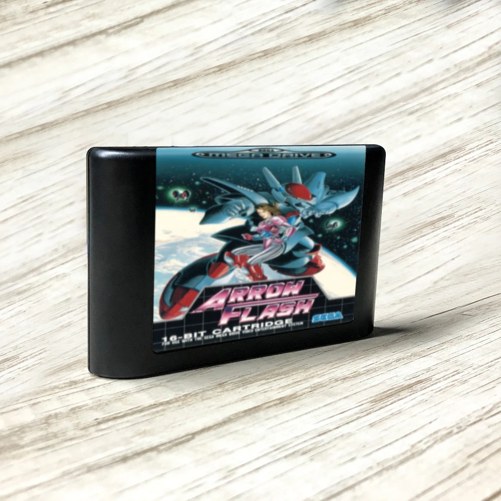 Arrow Flash-этикетка США или ЕС Flashkit MD Electroless золотая для Sega Genesis Megadrive игровая консоль |