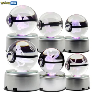 80mm pokemon pokeball collect crystal ball solid ball action anime figures pikachu mewtwo pocket monster one piece model toy free global shipping