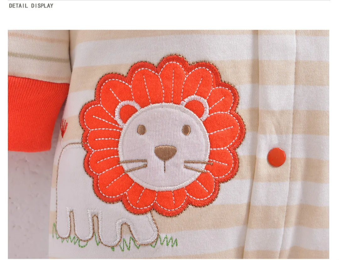 Милые носки со львом для малышей Комбинезоны новорожденных хлопка костюм