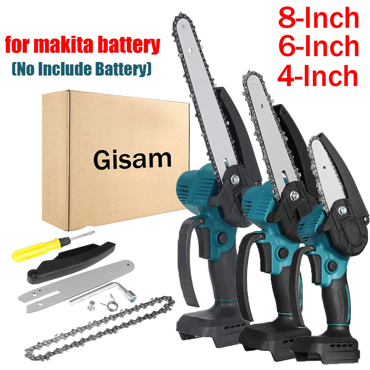 8 Inch Cordless Chainsaw 4In/6 Mini Electric ChainSaw Variable Speed Woodworking Garden Logging Tool For Makita 18V Battery | Инструменты