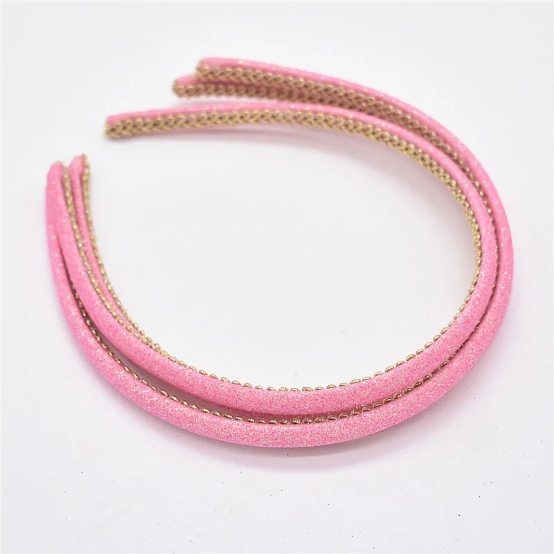 Повязка на голову женская с блестками милый обруч конфетных цветов аксессуар для