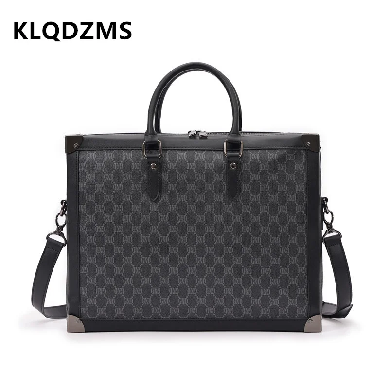 KLQDZMS Classic Men's Business Briefcases Casual Men's Messenger Travel  Handbags Male Vintage Bag Fashion Men's Document Bags