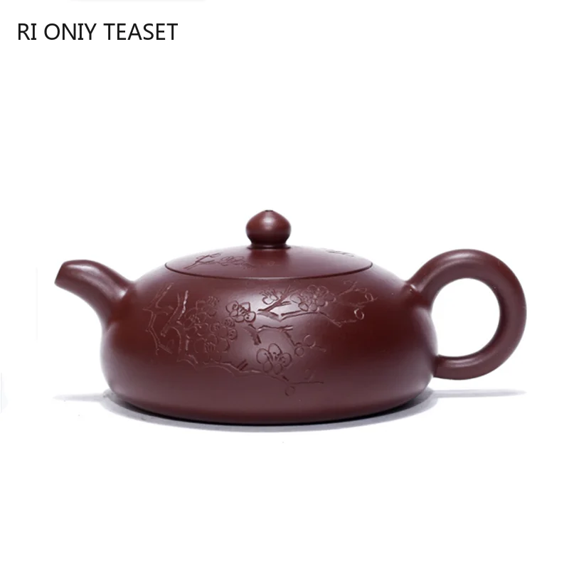 

Классические чайные горшки из исинской фиолетовой глины, 130 мл, грязь из сырой руды, ручная роспись, китайский чайный чайник Zisha для красоты, ...