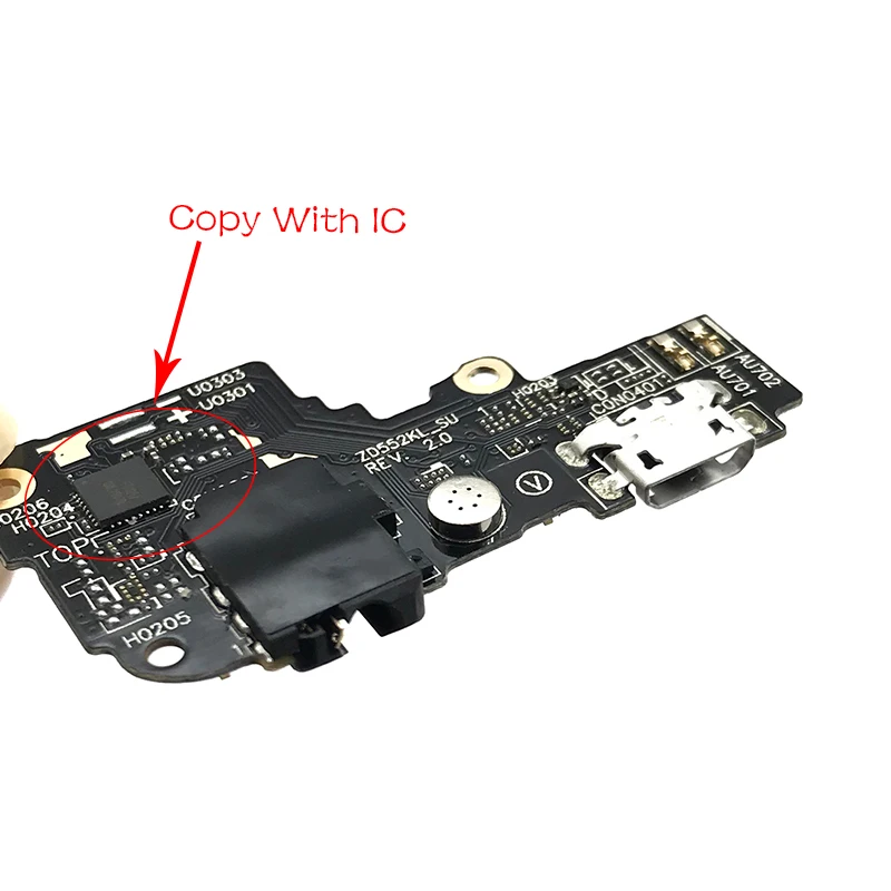 Copy No IC Зарядная плата для док-станции для Asus Zenfone 4 Selfie Pro ZD552KL USB зарядное устройство зарядный порт гибкий кабель, сменные детали - Цвет: Copy No IC