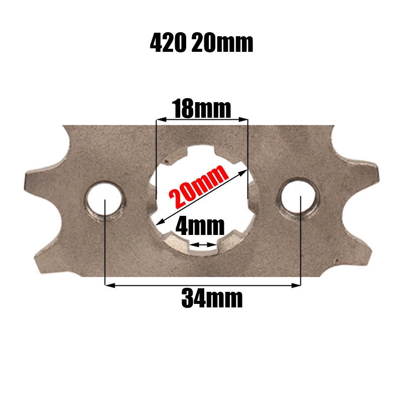 420 Chain 18T 17mm 20mm Front Engine Sprocket Cog Fit for Motorcycle ATV Gokart 50cc 70cc 90cc 110c 125cc Pit Dirt Bike