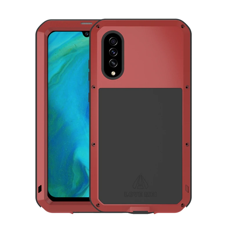Love Mei Brand Case For Samsung Galaxy A70s Shockproof Metal Cover (6.7 inch) Full Body Armor Phone With Glass |