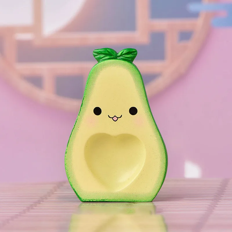Милая имитация авокадо персик суши искусственная Смола мультяшная модель