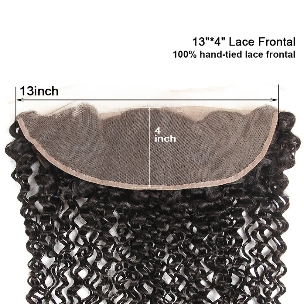 Пряди с фронтальным бразильским плетением пучок вьющихся человеческих волос 8-22