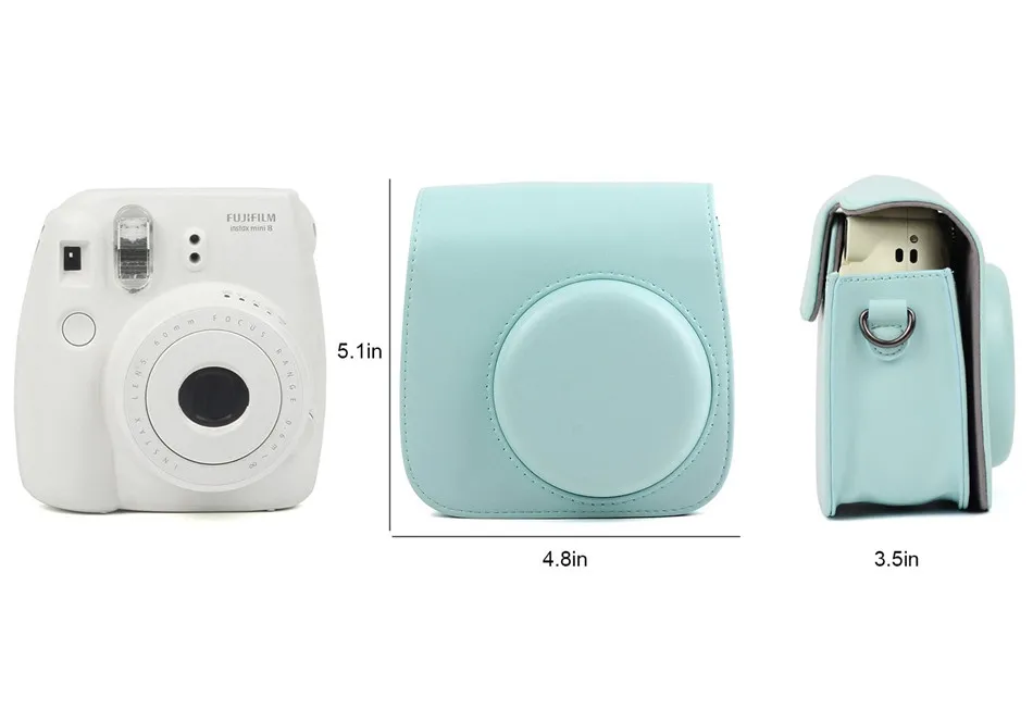 Сумка для камеры Fuji Fujifilm Instax Mini 9 8 + чехол из искусственной кожи путешествий