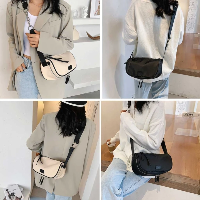 

Preppy Style Womens Underarm Bag Oxford Cloth Shoulder Crossbody Wallet Pouch