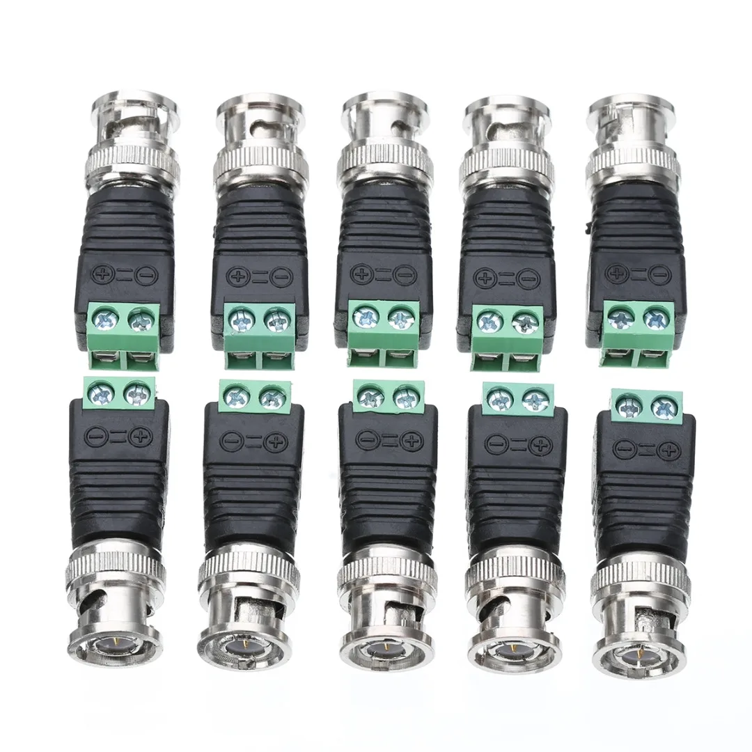 10 шт. мужской CAT5 к коаксиальный кабель с байонетным коаксиальным разъемом камера