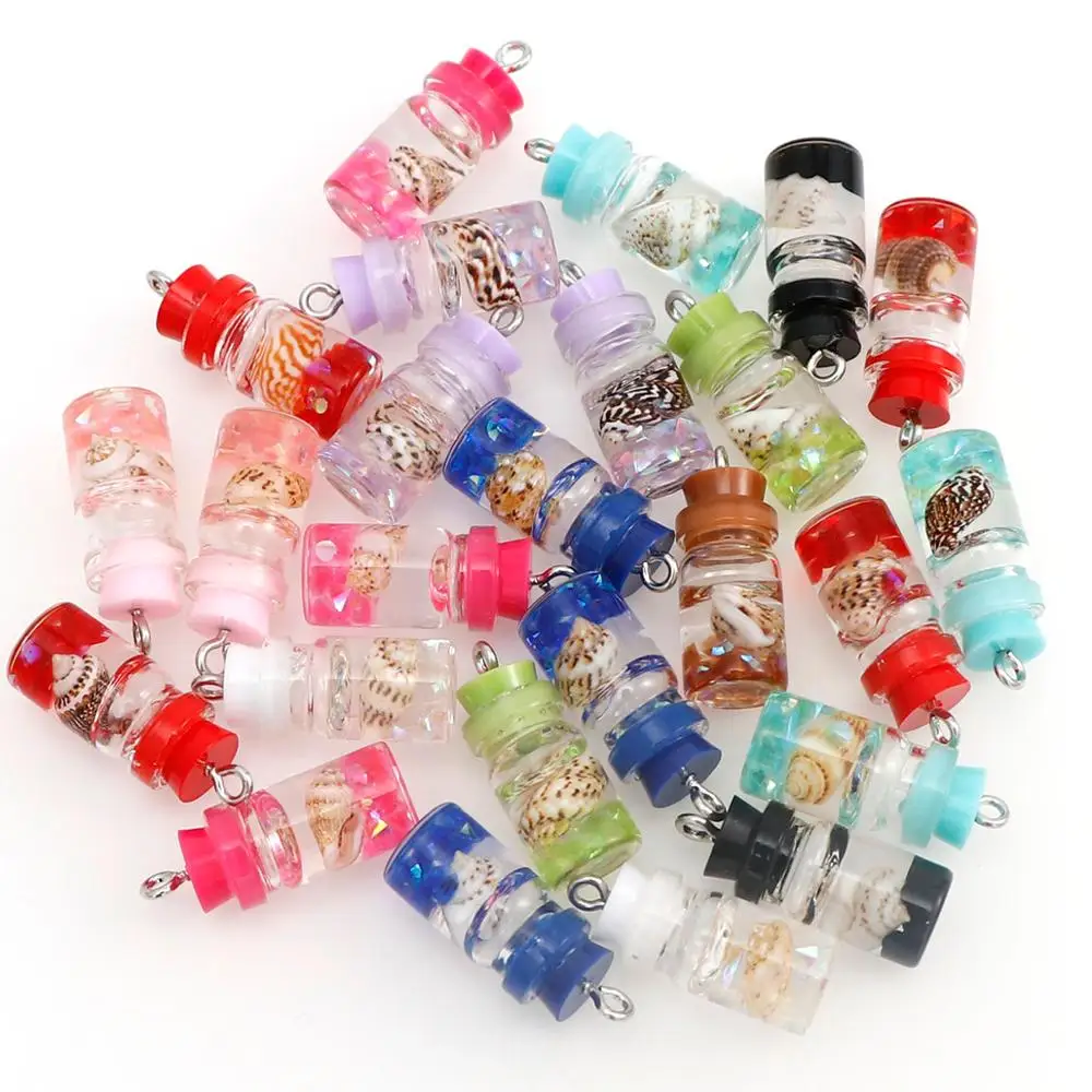 10x19 мм 10 шт. Новинка миниатюрная оболочка полимерная мини бутылочка имитация