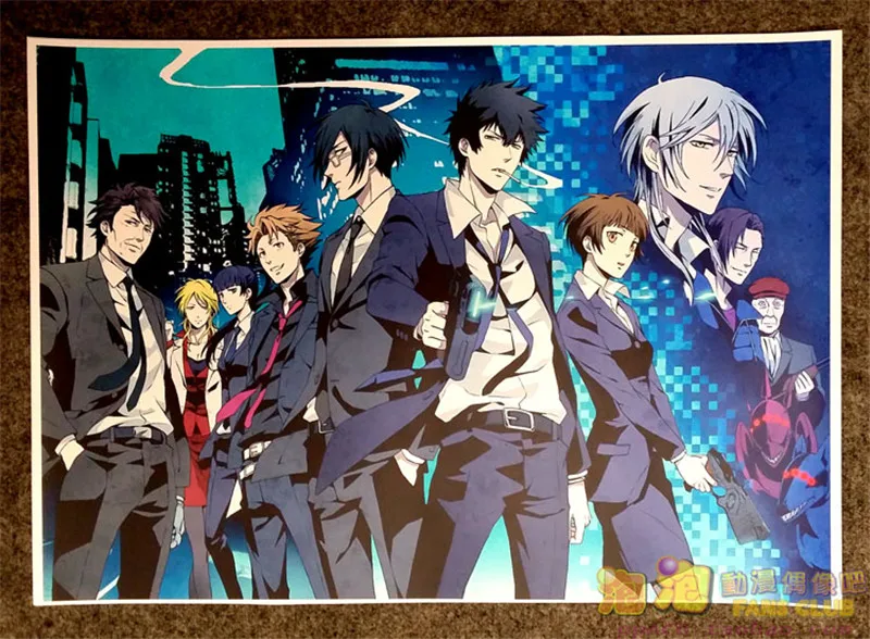 8 шт./компл. аниме Psycho-Pass постер Kougami Shin'ya Tsunemori Akane настенные фотографии наклейки