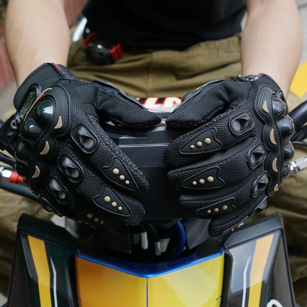 Мотоциклетные Перчатки для сенсорного экрана летние перчатки с твердыми